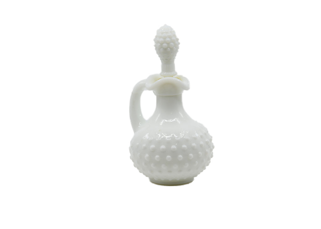 Avon-White Milk Glass Studded Vase