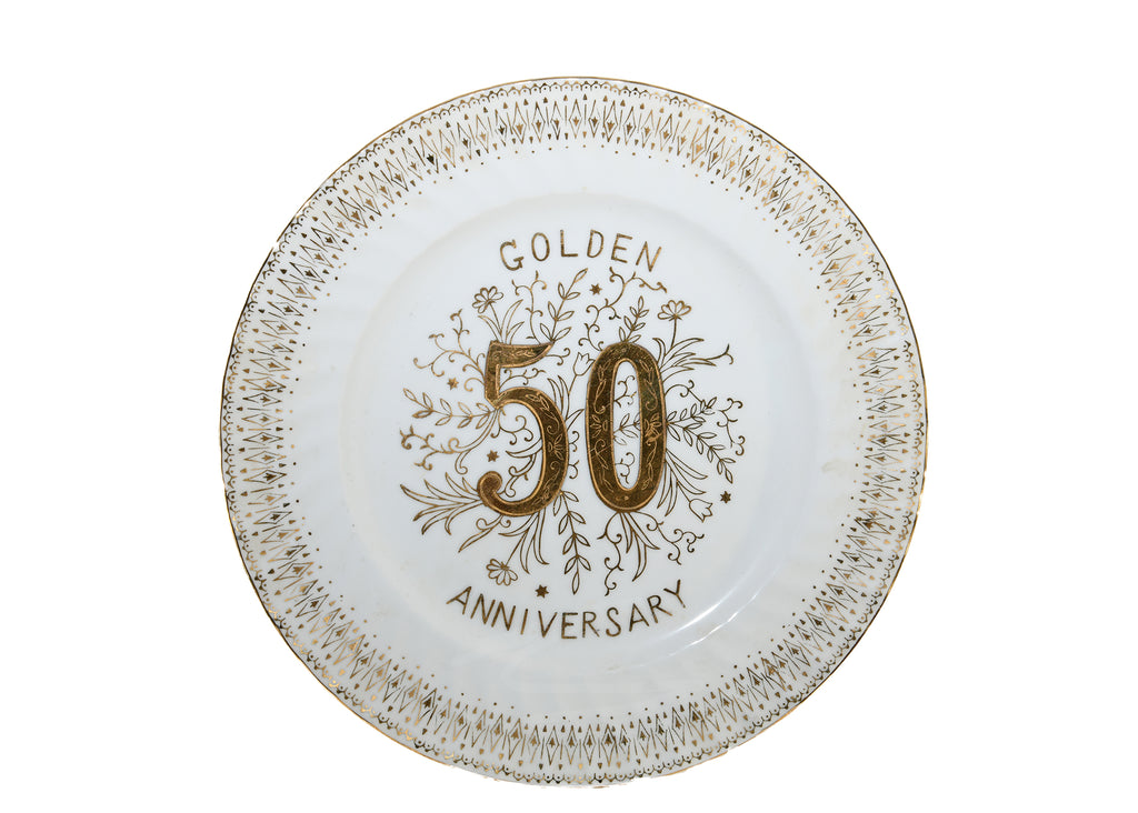Vintage 50 Golden Anniversary Plate