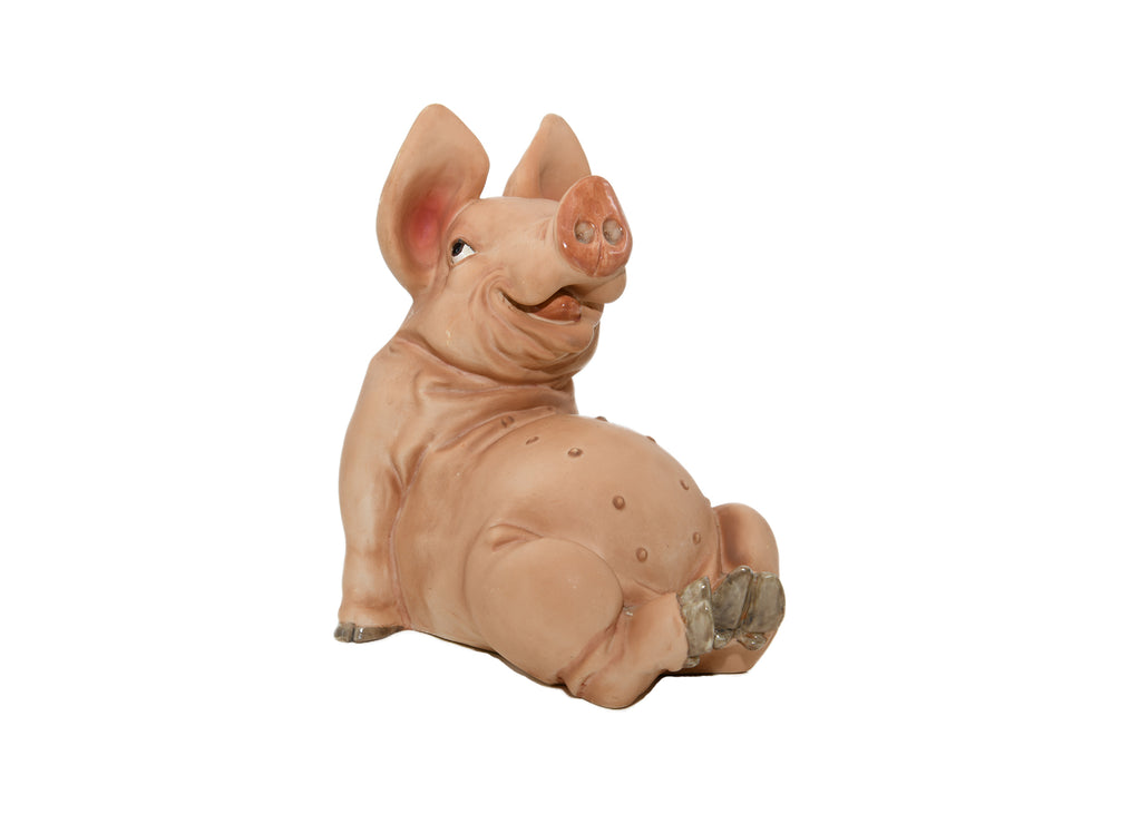 Pig Laying On Back-Figurine