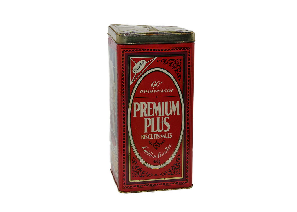 Christies Premium Plus Salted Crackers 60th Aviversary Tin Container