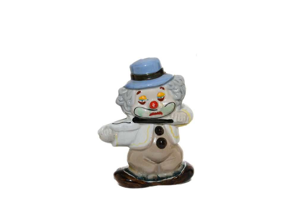 Vintage Two Face Ceramic Clown Happy Sad Figurine