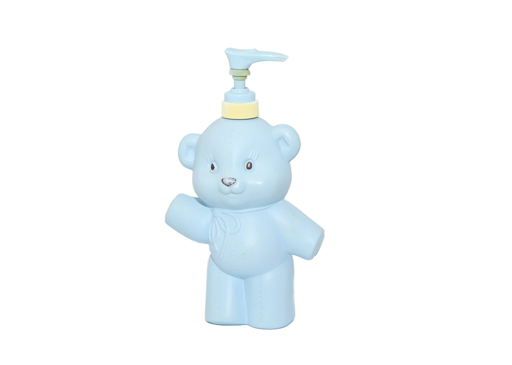 Avon-Teddy Bear Baby Blue Lotion Dispenser
