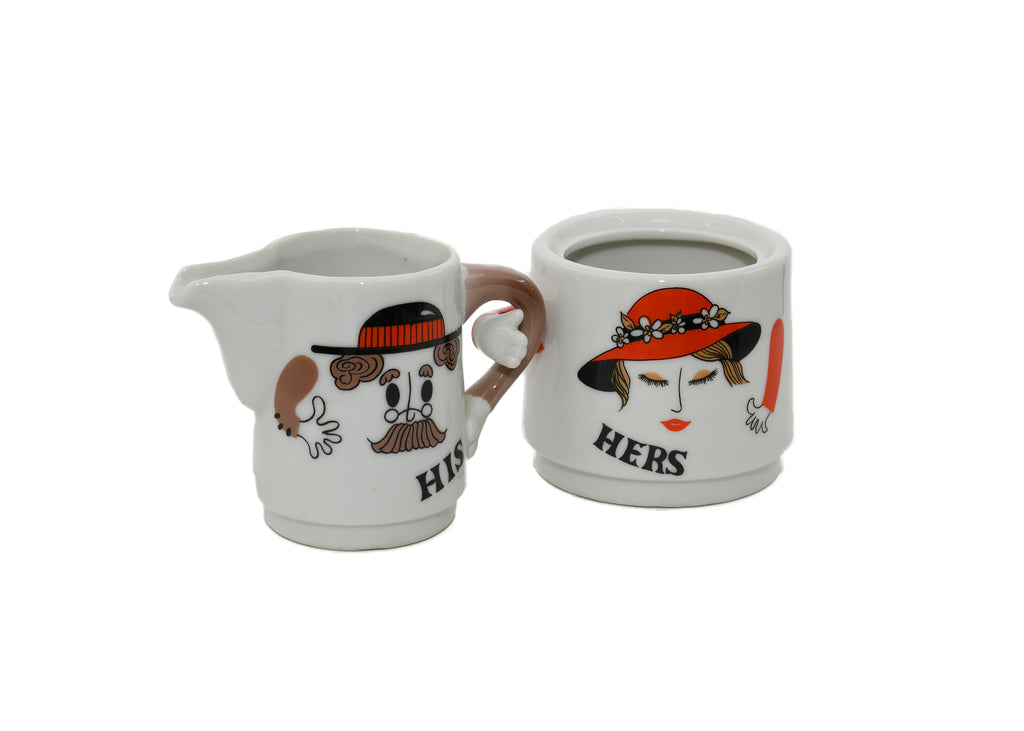 Lauren Fine China - His & Hers Cream And Sugar Holders