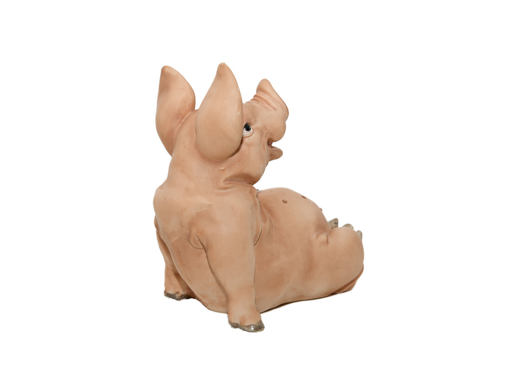 Pig Laying On Back-Figurine