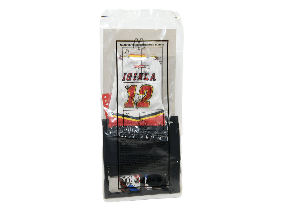 Jarome Iginla-McDonalds Mini Jersey, Backer Card, Display Stand