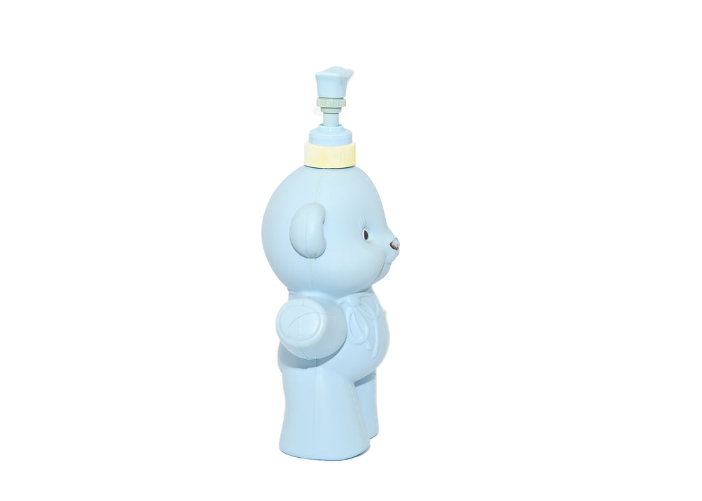 Avon-Teddy Bear Baby Blue Lotion Dispenser