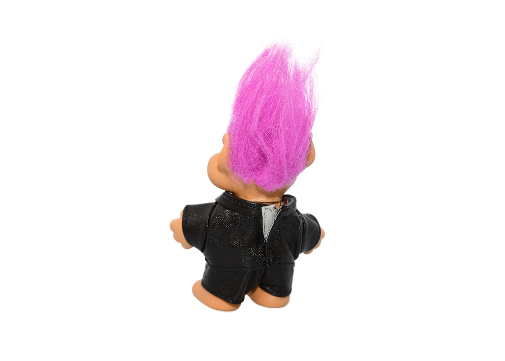 Troll In Leather Outfit-Purple Hair