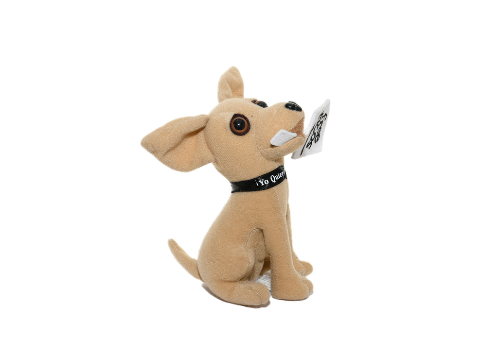 Taco Bell Dog Chihuahua-Yo Quiero Plush Stuffed Animal w Free Tacos Sign