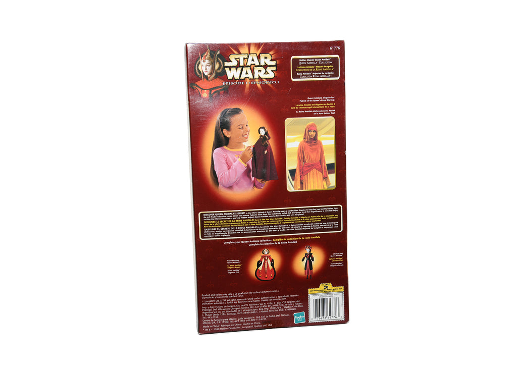 Hasbro Star Wars Episode 1-Queen Amidala-Doll "Unmask The Queen" 1998 Multilingual Box NIB