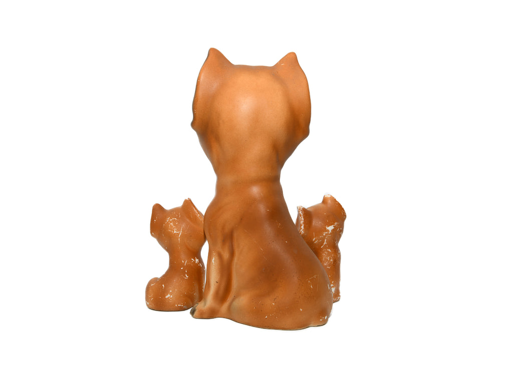 Vintage Dog With Two Pups Ceramic