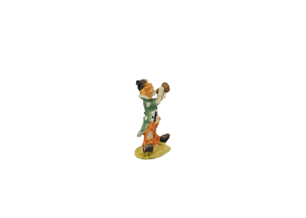 Vintage SATIS 5 Clown Playing Trumpet Mini Figurine