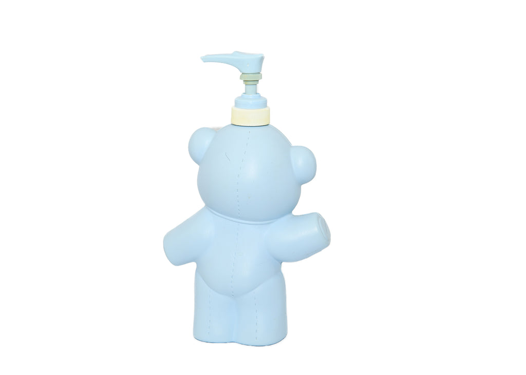 Avon-Teddy Bear Baby Blue Lotion Dispenser