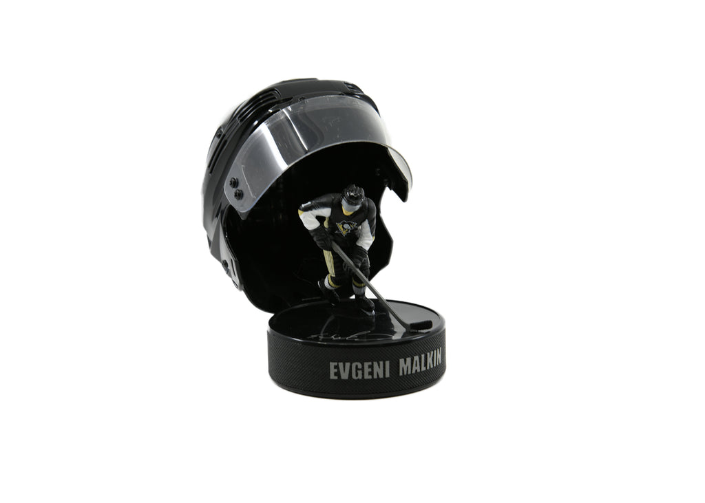 NHL Mini Plastic Hockey Helmet & Puck - Evgeni Malkin-Penguins