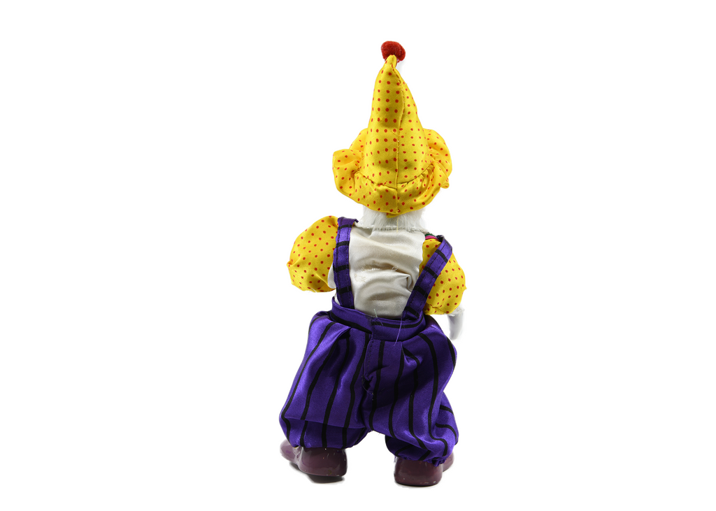 Clown Purple Outfit - Yellow with Red Polka Dot Hat And Sleeves