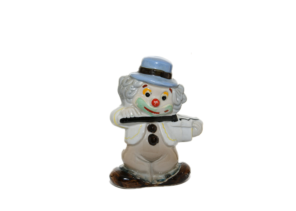 Vintage Two Face Ceramic Clown Happy Sad Figurine