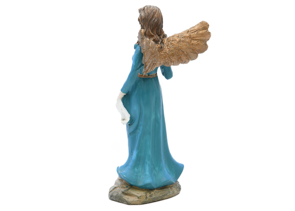 Vintage Angel in Blue Dress Figurine