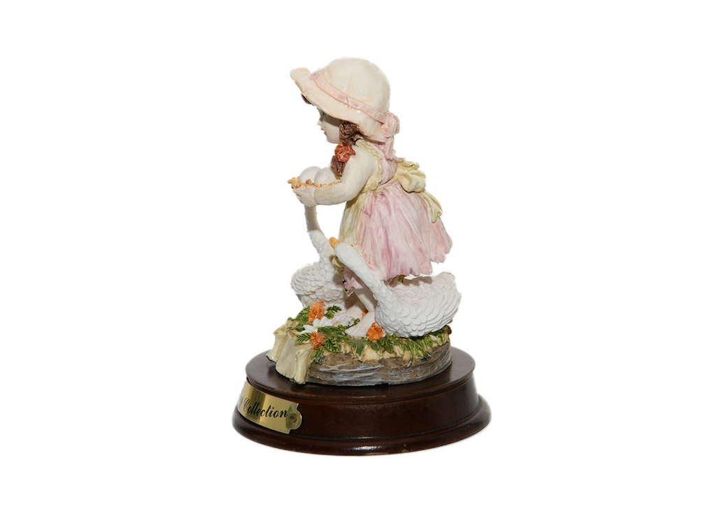 Country Collection-Girl Collecting Goose Eggs Porcelain Figurine