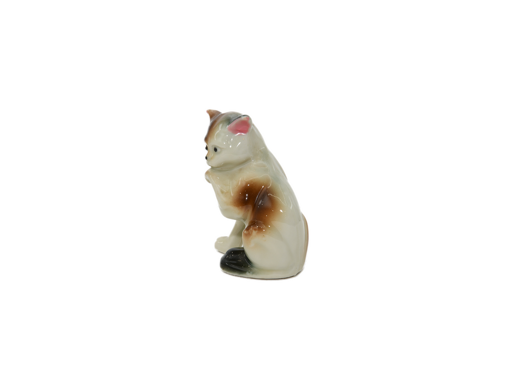 Porcelain Cat Sitting Ornament