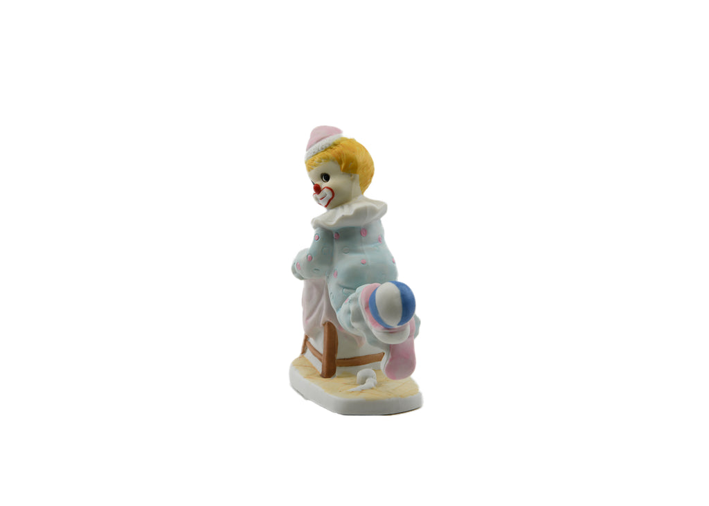 Clown Leaning on Stool & Balancing Ball