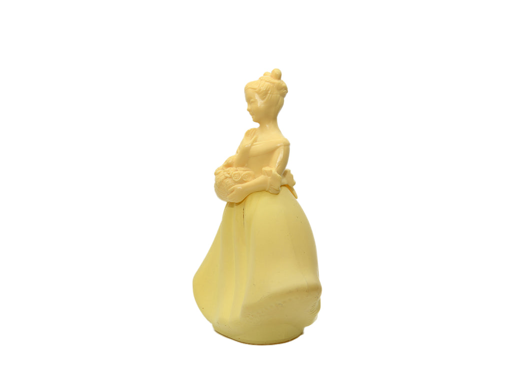 Avon-Yellow Maiden With Flower Basket Decanter