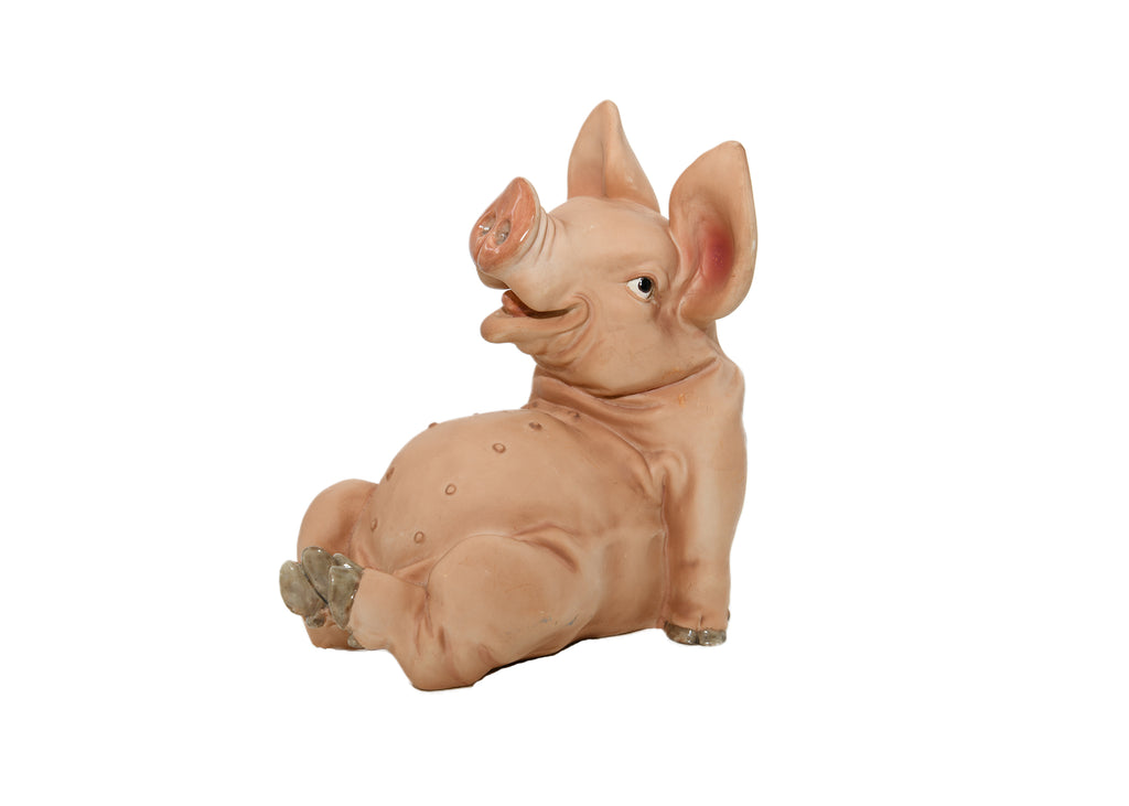 Pig Laying On Back-Figurine