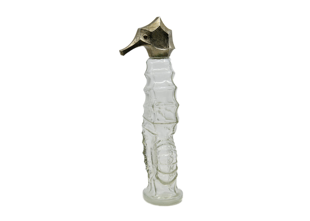 Avon-Clear Glass Sea Horse Decanter