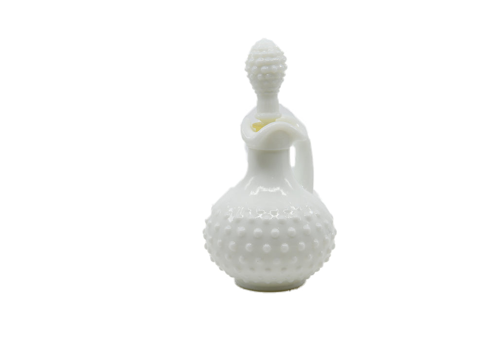 Avon-White Milk Glass Studded Vase