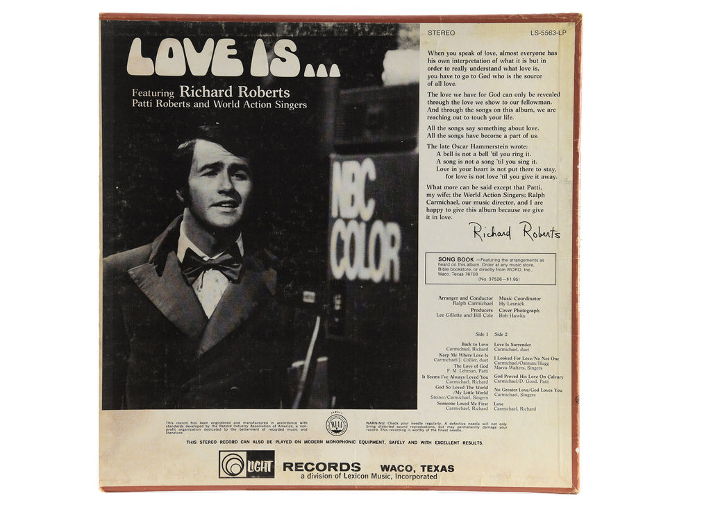 Richard Roberts, Patti Roberts, The World Action Singers With The Ralph Carmichael Orchestra - Love Is...